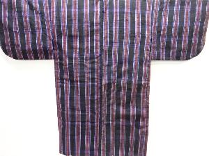 平和屋着物○久留米絣 単衣 格子花文 綿 逸品 DAAV3227du